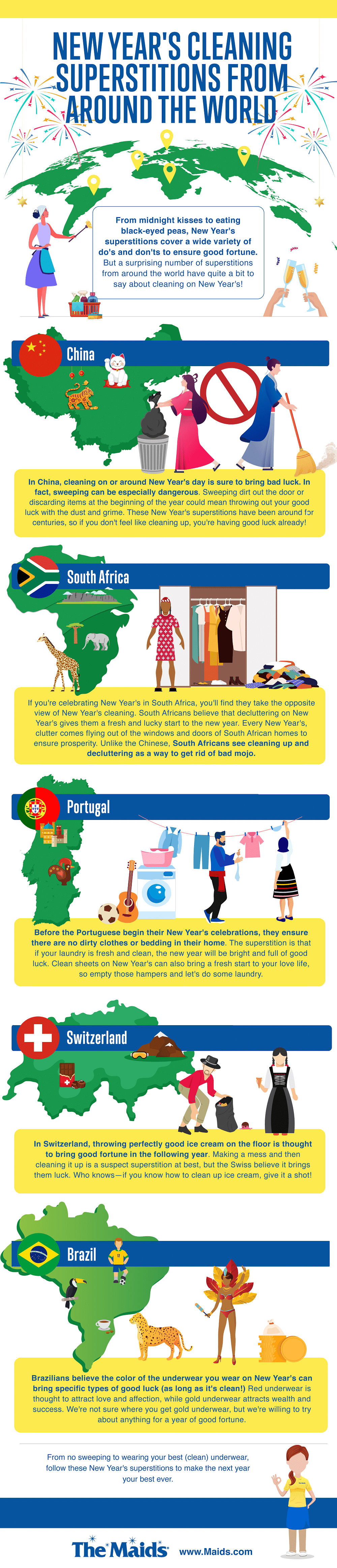 New Year's Cleaning Superstitions Infographic