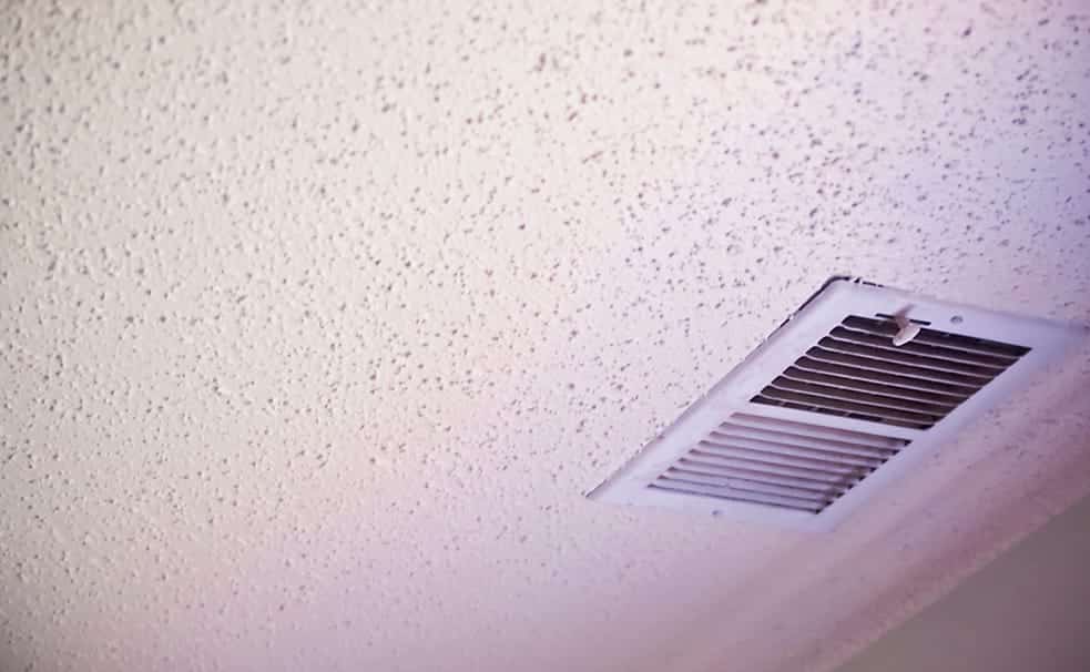 cleaning popcorn ceiling