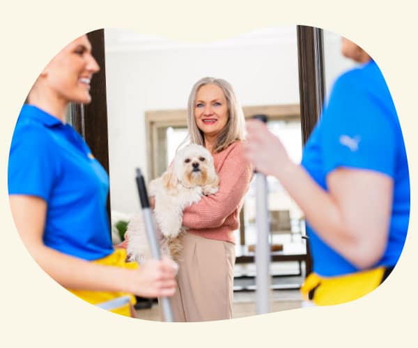 Maids cleaning a client's house